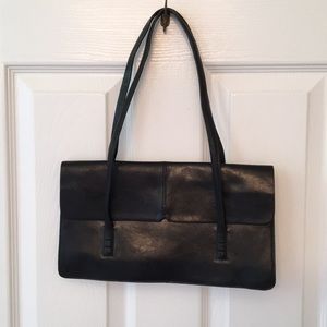 Black leather bag